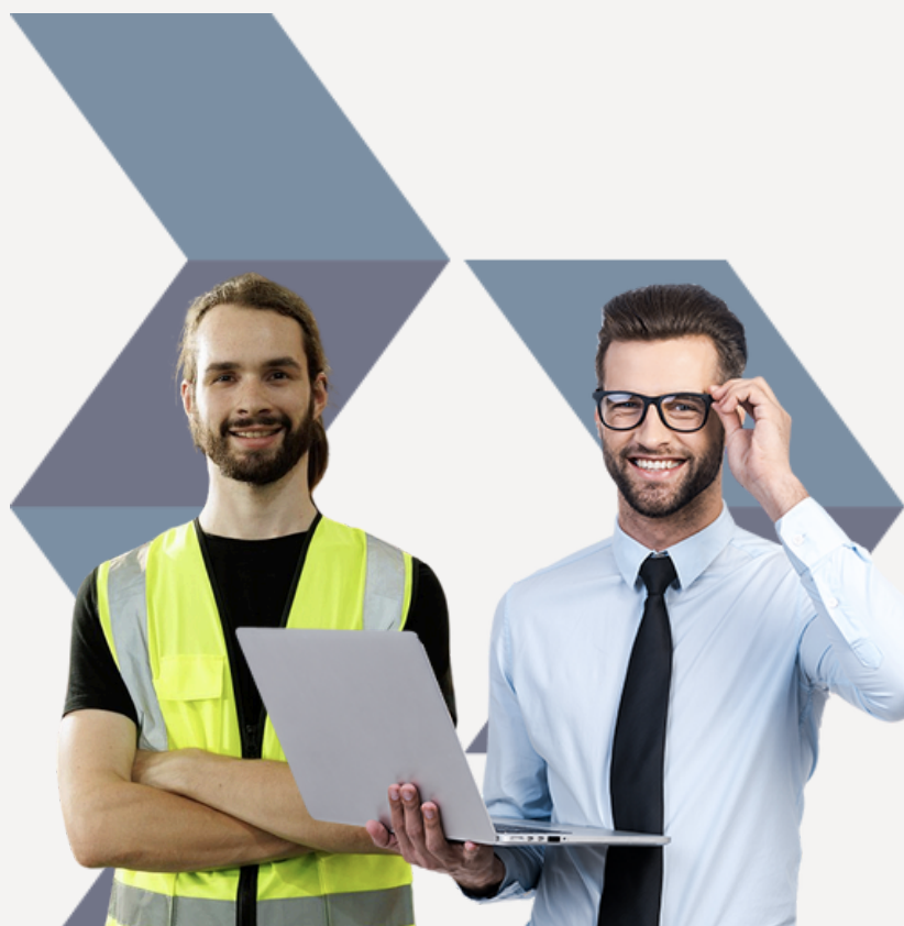 OptiStore specialist helping a warehouse owner with warehouse optimisation.